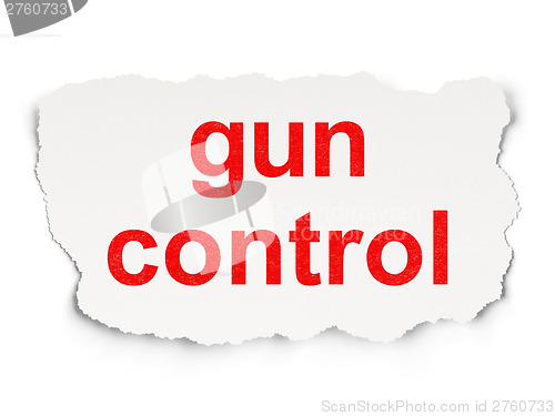 Image of Privacy concept: Gun Control on Paper background