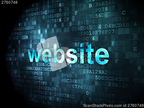 Image of SEO web development concept: Website on digital background