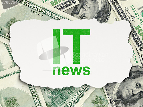 Image of News concept: IT News on Money background