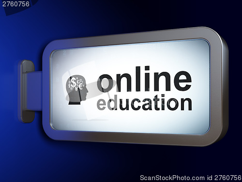 Image of Education concept: Online Education and Finance Symbol on billbo