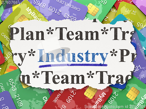 Image of Business concept: Industry on Credit Card background