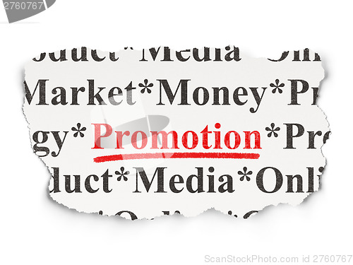 Image of Marketing concept: Promotion on Paper background