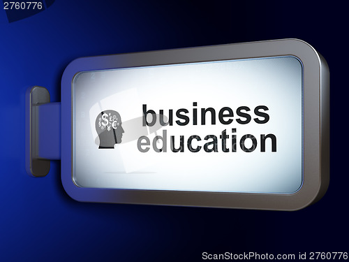 Image of Education concept: Business Education and Finance Symbol on bill