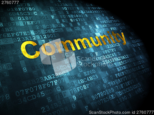 Image of Social media concept: Community on digital background