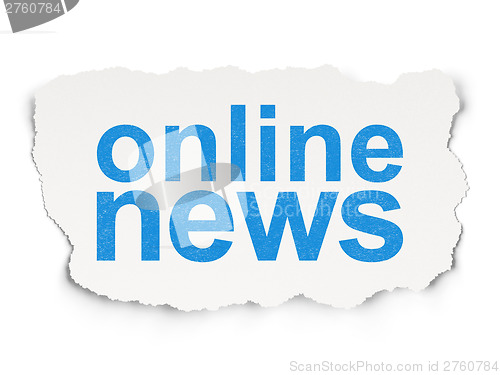 Image of News concept: Online News on Paper background