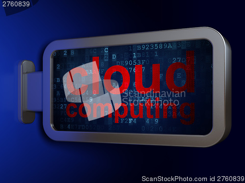 Image of Networking concept: Cloud Computing on billboard background