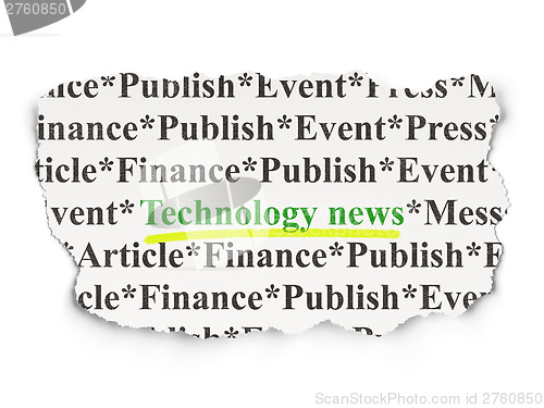 Image of News concept: Technology News on Paper background