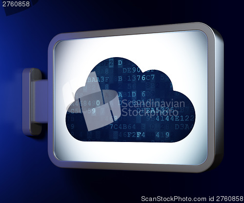 Image of Cloud technology concept: Cloud on billboard background