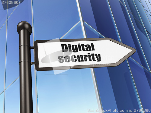 Image of Safety concept: Digital Security on Building background