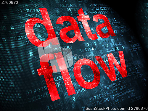 Image of Information concept: Data Flow on digital background