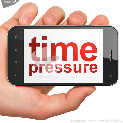 Image of Time concept: Time Pressure on smartphone