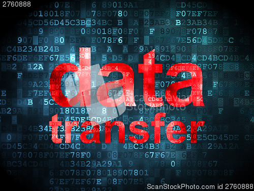 Image of Data concept: Data Transfer on digital background