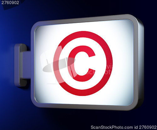 Image of Law concept: Copyright on billboard background
