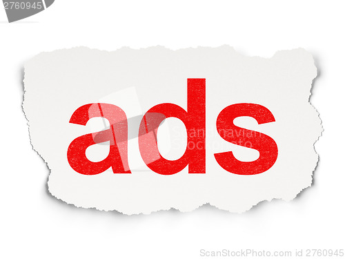Image of Marketing concept: Ads on Paper background