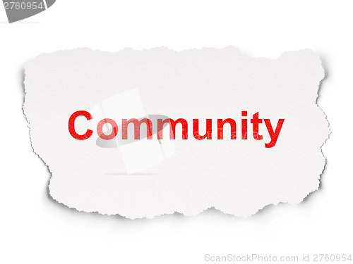 Image of Social network concept: Community on Paper background