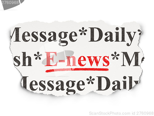 Image of News concept: E-news on Paper background