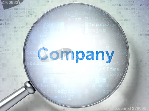 Image of Business concept: Company with optical glass