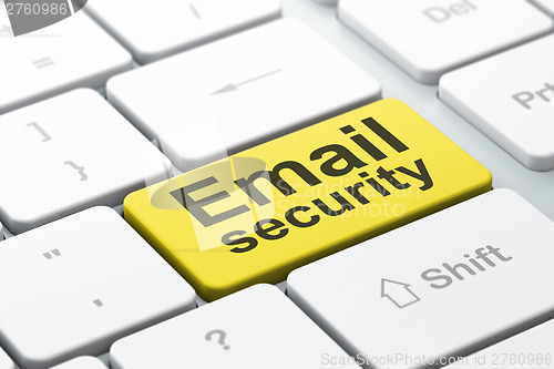 Image of Privacy concept: Email Security on computer keyboard background