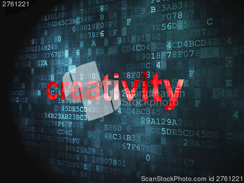Image of Marketing concept: Creativity on digital background