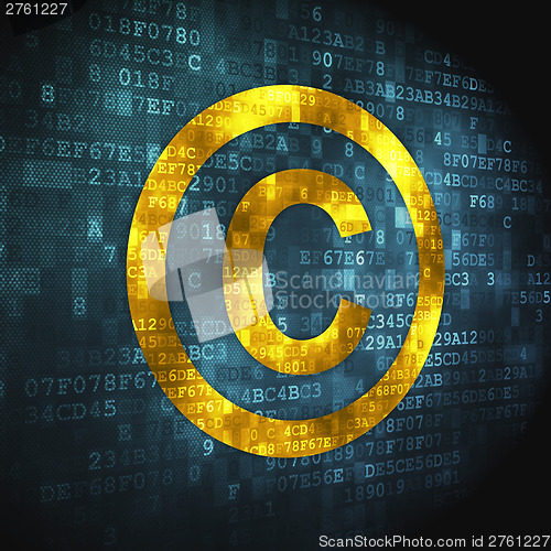 Image of Law concept: Copyright on digital background