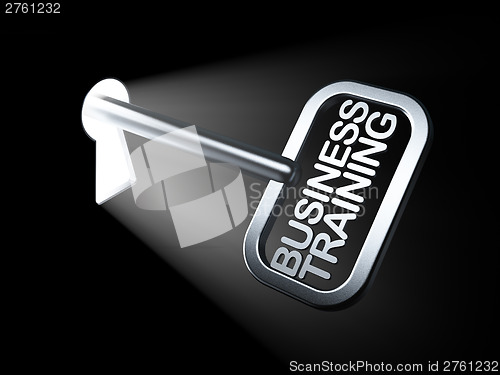 Image of Education concept: Business Training on key