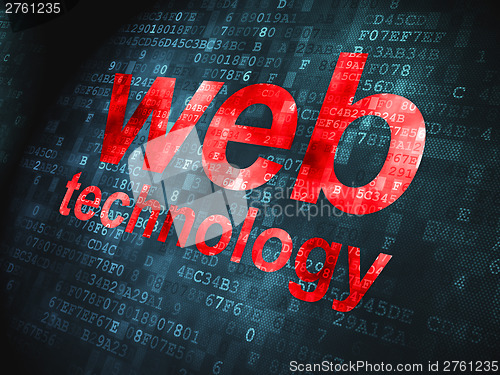 Image of SEO web design concept: Web Technology on digital background