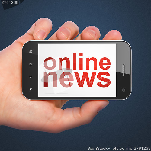 Image of News concept: smartphone with Online News