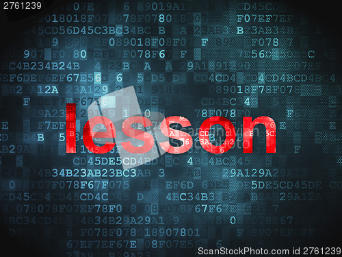 Image of Education concept: Lesson on digital background