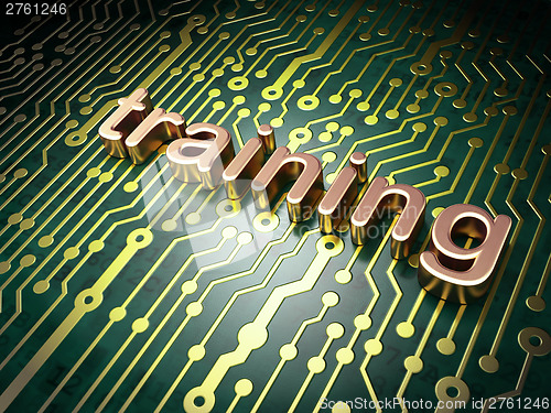 Image of Education concept: circuit board with word Training