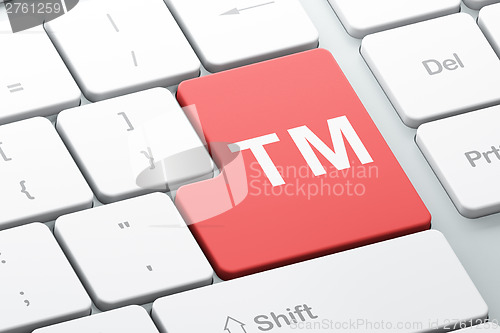 Image of Law concept: Trademark on computer keyboard