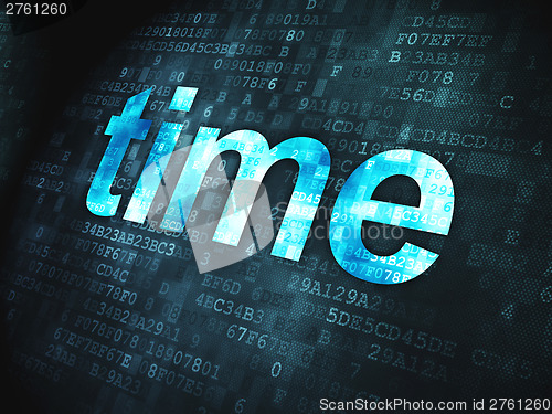 Image of Timeline concept: Time on digital background