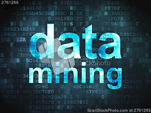 Image of Data concept: Data Mining on digital background