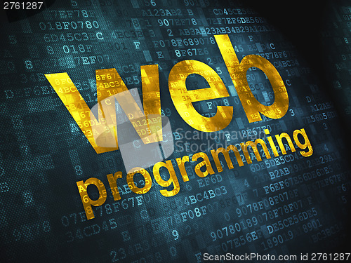 Image of SEO web development concept: Web Programming on digital backgrou