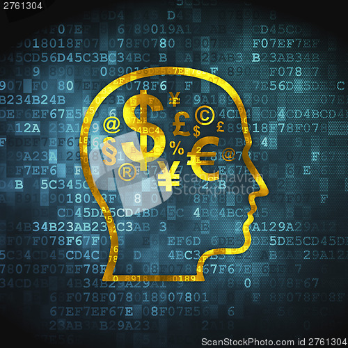 Image of Finance concept: Finance Symbol on digital background