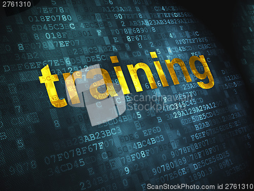 Image of Education concept: Training on digital background