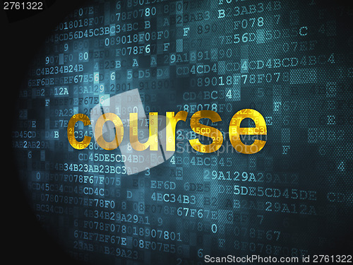 Image of Education concept: Course on digital background