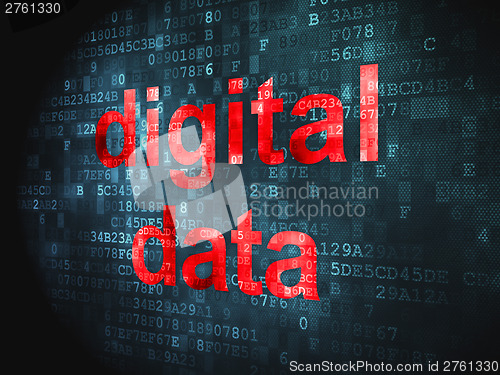 Image of Information concept: Digital Data on digital background