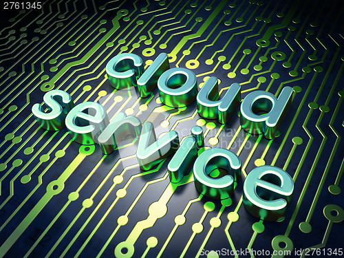 Image of Cloud computing concept: Cloud Service on circuit board