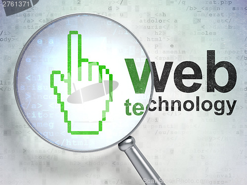 Image of Webdesign concept: Mouse Cursor and Web Technology with optical