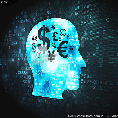 Image of Finance concept: Finance Symbol on digital background