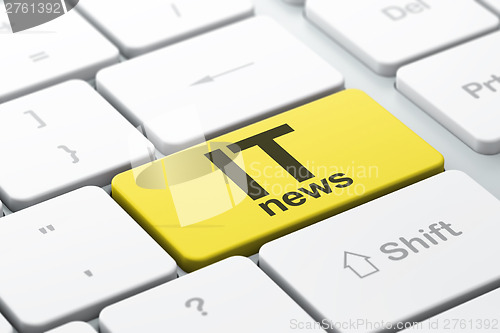 Image of News concept: computer keyboard with IT News