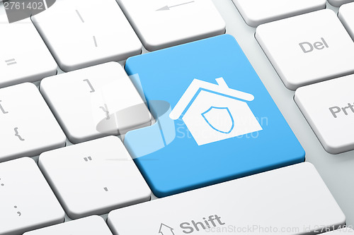 Image of Business concept: computer keyboard with Home