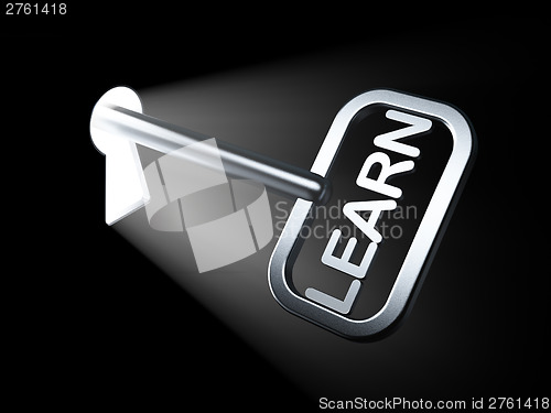 Image of Education concept: Learn on key