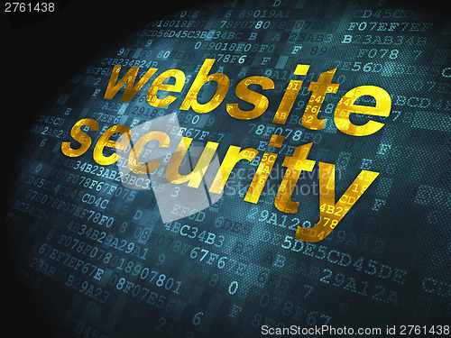 Image of SEO web development concept: Website Security on digital backgro