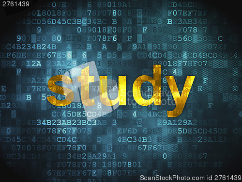 Image of Education concept: Study on digital background
