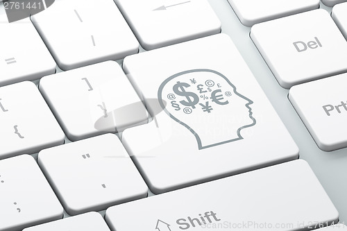 Image of Marketing concept: Finance Symbol on computer keyboard