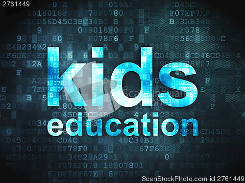 Image of Education concept: Kids Education on digital background