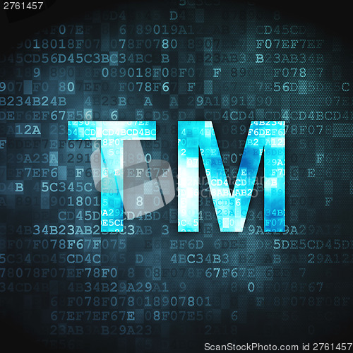 Image of Law concept: Trademark on digital background