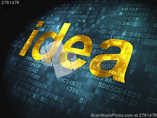 Image of Advertising concept: Idea on digital background