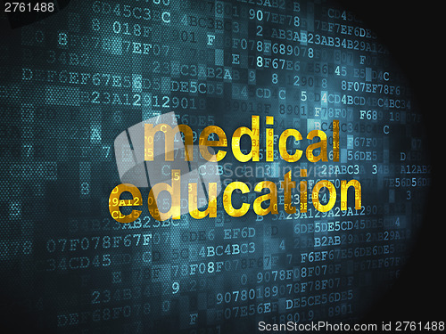 Image of Education concept: Medical Education on digital background